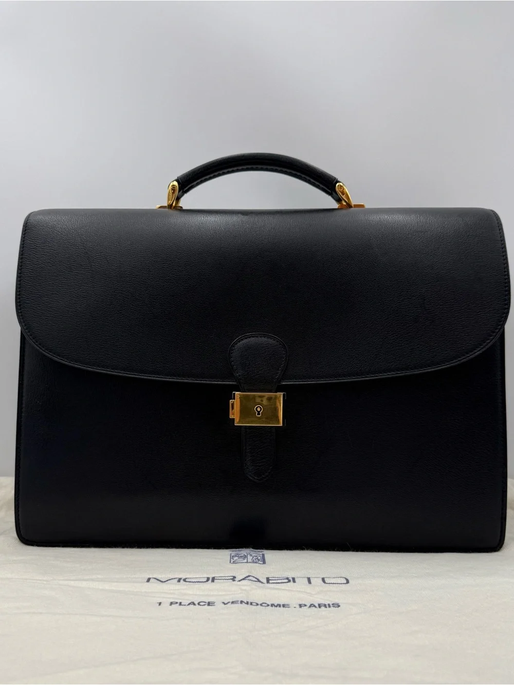 🐢MORABITO COUSU MAIN 1905 PARIS Sac à Dépêches 41 Briefcase Bag • Made in FRANCE